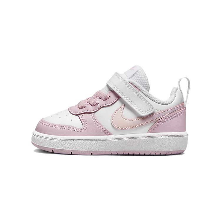 Nike Court Borough Low 2 SE TD White Pink Foam Baby Sneakers DQ0493-100