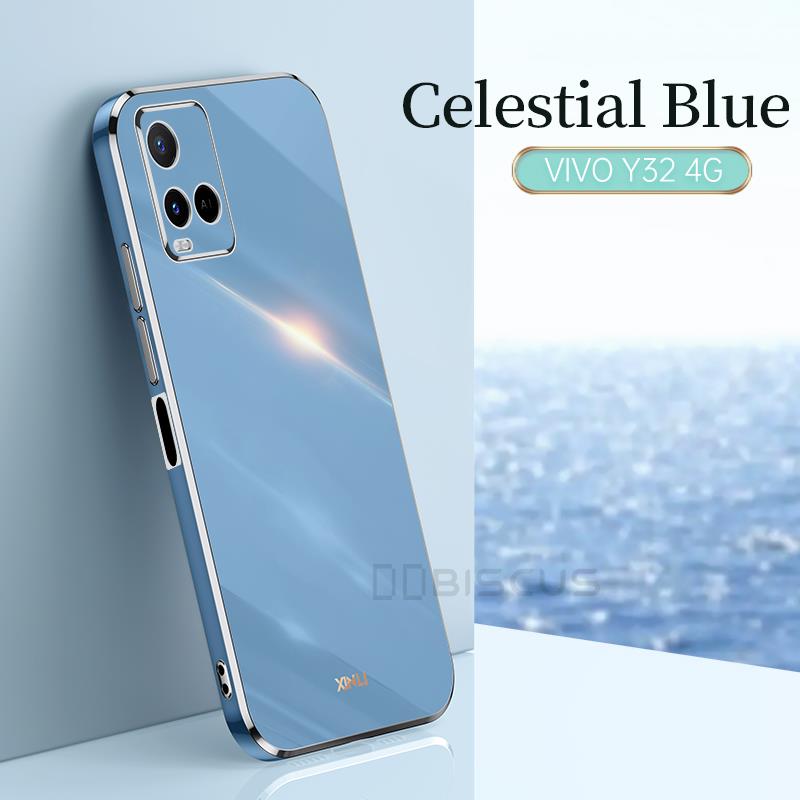 Custodia Per Vivo Y33S Y72 Y52 Y21 Y21S Y53S Y10 Y15S Y55S Y17 Y15 Y12S Y11S Y50 Lusso Placcatura Morbido Silicone Funda Carcasa Coque