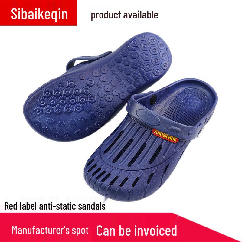 Breathable Anti-static Sandals with Soft, Thick Sole for Dust-Free Work Environments Red Label Anti-static Sandals 36