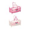 Dollhouses Mini Pink Crib Model Imaginative Play Dollhouses Furniture Set Including Crib Plastic Design