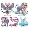 Acrylic Special Shaped Colorful Animals Diamond Painting Desktop Ornaments Kit Diamond Painting Desktop Decorations for Beginner