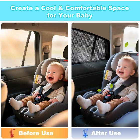 XCBYT Car Window Shades For -2024 Corolla - 4 PCS Side Window Sun Shades For Baby, Privacy Car Window Covers With Breathable Mesh - UV Protection,