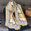 180*90cm muffler fashion Luxury Brand Scarf Women New Style Fashion Color Matching Print Silk Lady Popular Headcloth Beach Shawl