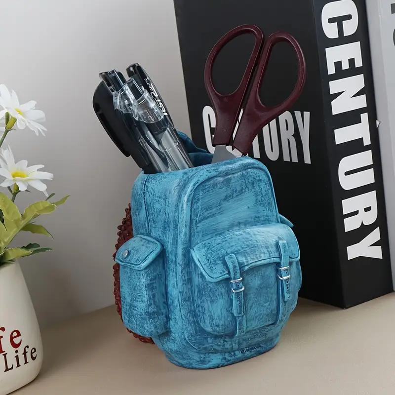 Adorable Hedgehog Resin Pen & Pencil Holder - Compact Portable Desk Organizer with Painted Finish