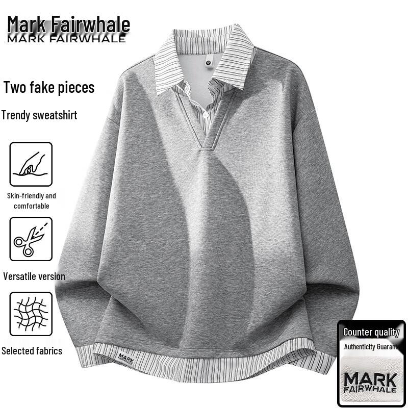 Мужская повседневная футболка с длинным рукавом Mark Huafei 5XL