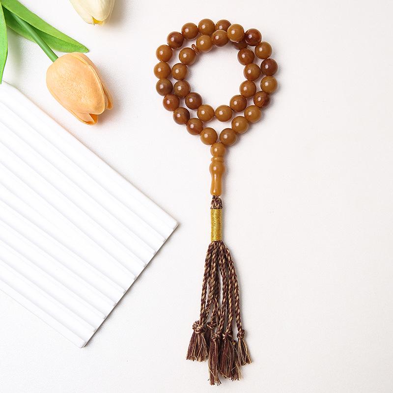 Κλασικό Ισλαμικό Κομπολόι Προσευχής με 33 Χάντρες και Φούντα