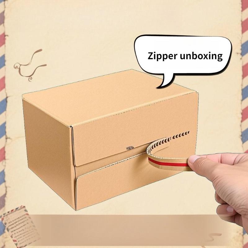 

20pcs Express Transportation Package Carton Self-adhesive Zipper Paper Box Anti Theft Glue Free Easy To Tear Open Paper Boxes Express Packing Box 14.5x8.5x10.5cm 20pcs