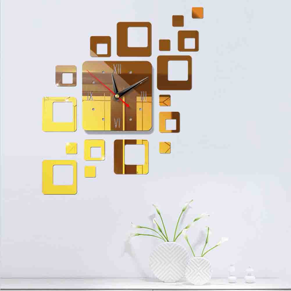 Wall Sticker Home Decoration Wall Crystal Mirror Clock