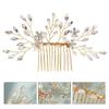 Elegant Hair Comb Sparkling Rhinestone Hairpin Hair Ornament Faux Pearl Hairclip  Women