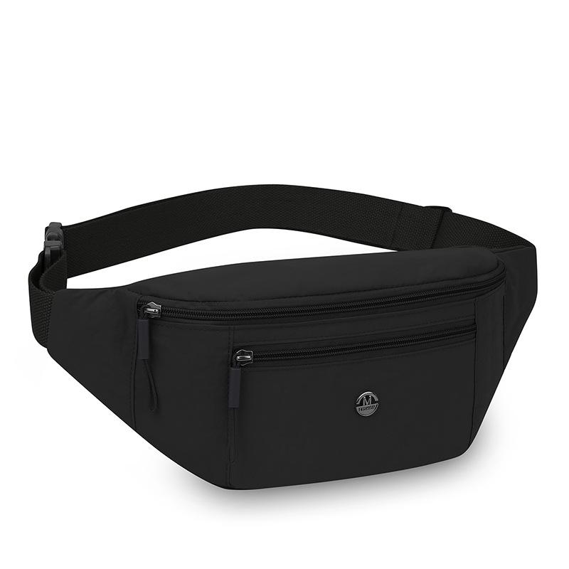 Solid Color Women's Chest Bag Nylon Lightweight Shoulder Crossbody Bag Outdoor Sports Cycling Mobile Phone Waist Bag