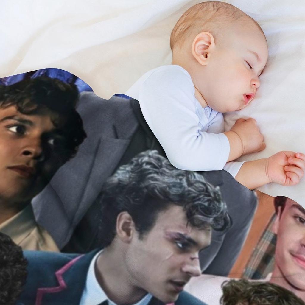 benjamin wadsworth photo collage Throw Blanket Decorative Sofas Thin Flannel Fabric Moving Blankets