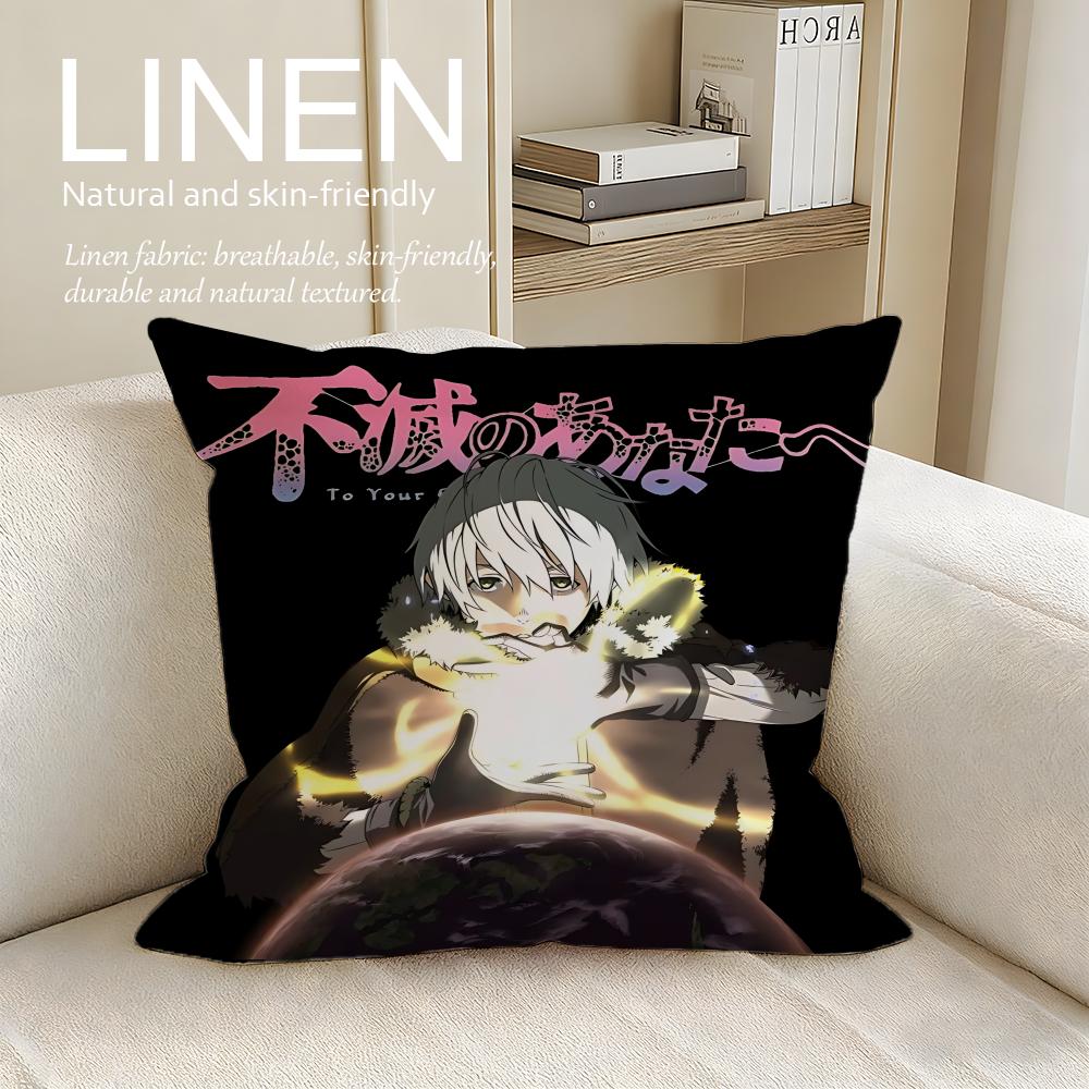 Anime To Your Eternity Cushion Cover Pillowcase Set Pcs x x Breathable Washable Sofa Cushion Cover