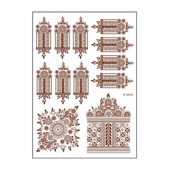 Waterproof Tattoo Stickers Middle Eastern Lace Temporary Tattoos for Women Adults Adhesive Body Art Stickers