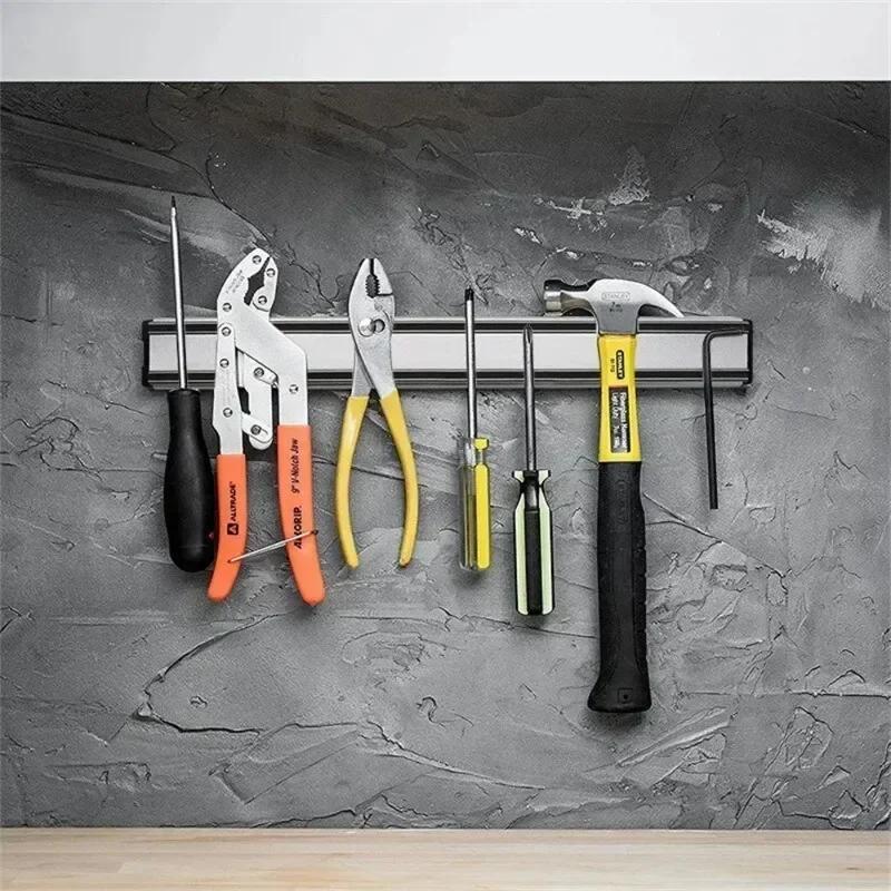 Magnetic Knife Strips Multi-function Magnetic Knife Holder Knife Rack Knife Strip Kitchen Utensil Holder  Punch-free Tool Holder