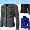 Elegant Men's Double Breasted Medieval Cosplay Jacket In Stylish Gothic Design