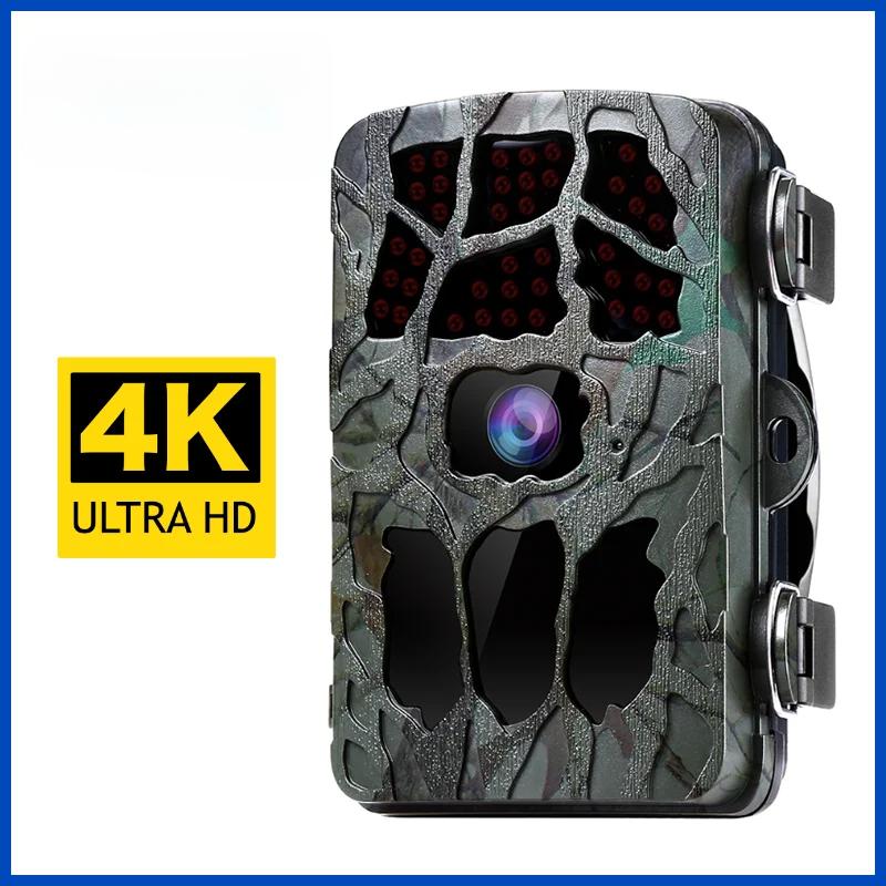 

4K Trap 20MP Інфрачервоне полювання Нічне бачення Водонепроникна дика природа Фотопастка Hunting Trail Camera Foto Chasse камуфляжний