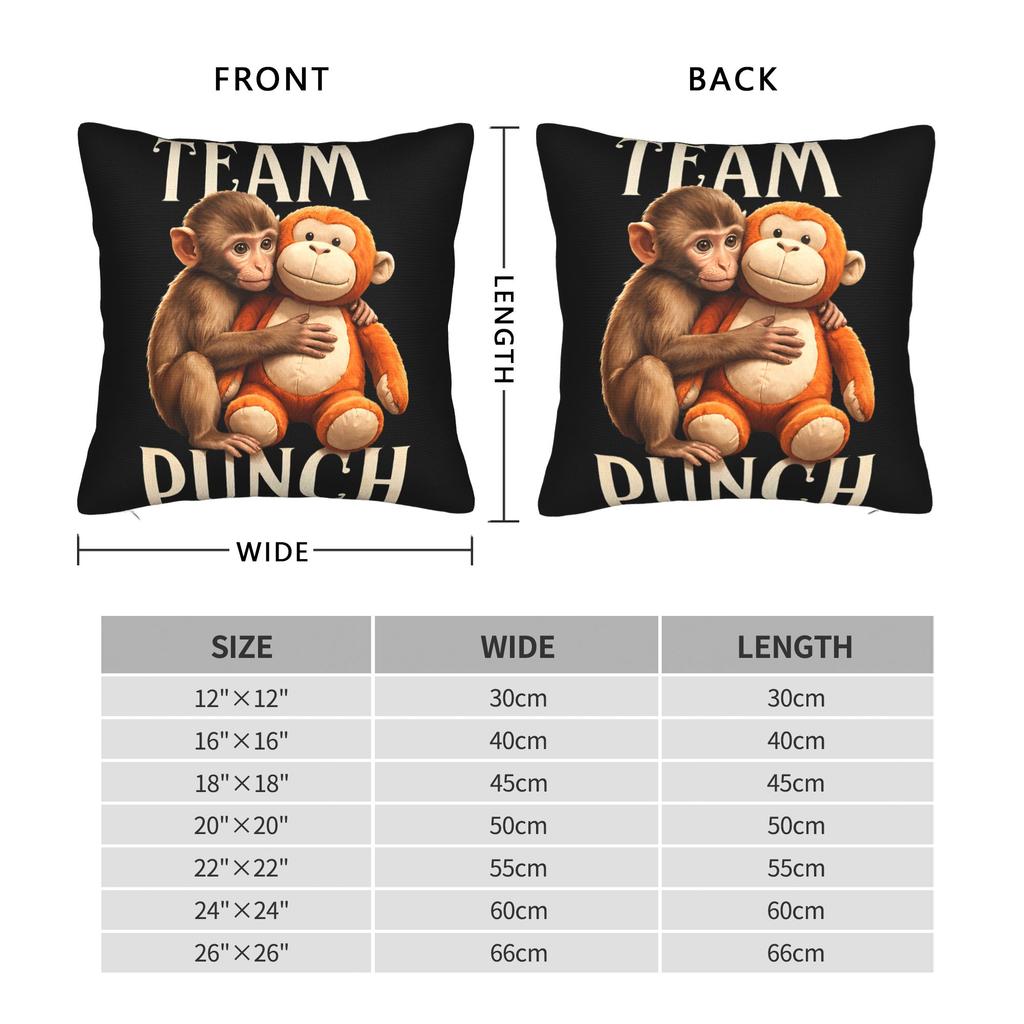 Baby Monkey Punch Team Punch Pillow Cover Funny Pillow Case For Couch Sofa Bedroom Custom Cushion Cover Gift