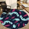 1pc Ocean Waves Office Round Area Rug, Under Office Chairs Bedroom Living Room Home Decor, Room Deco, Available In Various Sizes