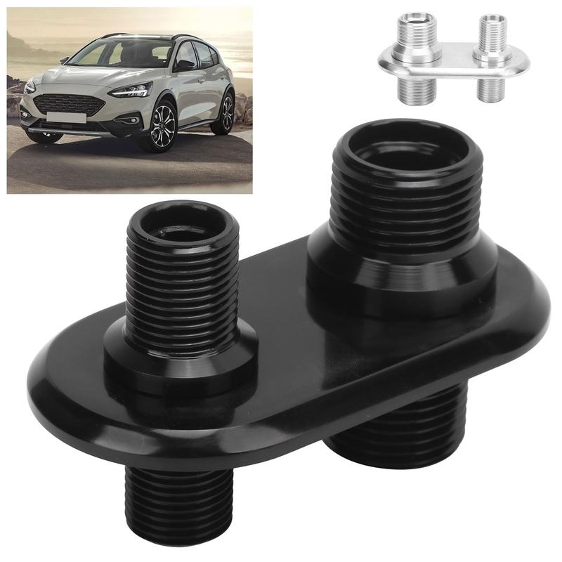 A/C Bulkhead Car 2‑Port Air Conditioner Bulkhead Connector Universal Modification Replacement for Hot Rod Firewall Bulkhead