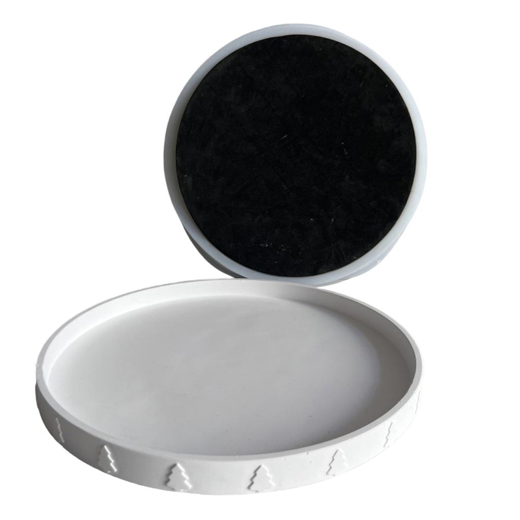 Hand-Making Plate Moulds Christmas Tree Pattern Decorative Trays Moulds Silicone Texture Suitable for Crafting Plate