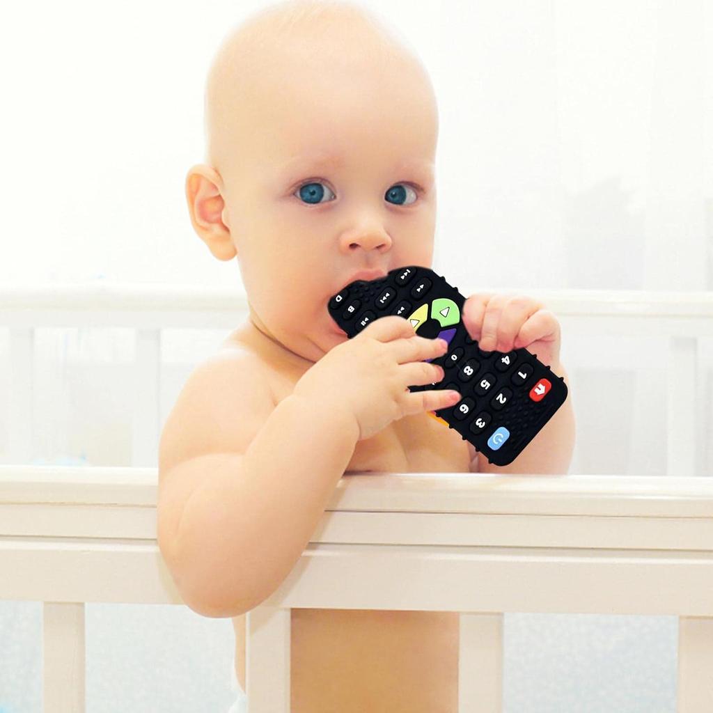 Silicone Remote Teether ,Safe, Soft, Easy‑Grip for Infants