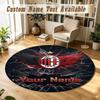 Round Rug Custom NameAC Milan Pattern Non Slip Carpet Home Floor Decor