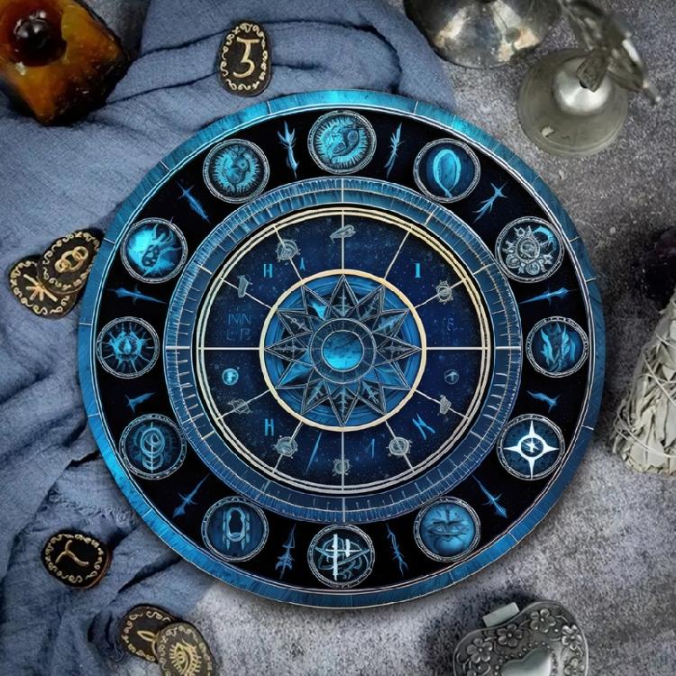 Constellations Astrology Pendulums Mat Tarots Rubber Tablecloth Desk Decoration Tarots Card Pad Pendulums Ceremony Mat