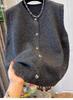 Chic Sequin Sleeveless Knitted Cardigan for Women - Loose Plus Size Layering Top for Spring/Autumn