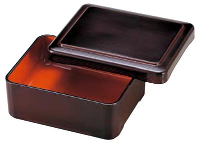 Wakaizumi Unagi Jyu Senjiku Jyu with Red Interior Lacquerware, (Eel Bowl), Nail-Hanging (Senjiku) Lacquer, 1-570-3