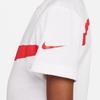 Nike Big Logo Print Round Neck Short Sleeve T-Shirt Kids Tops White DO3577-101