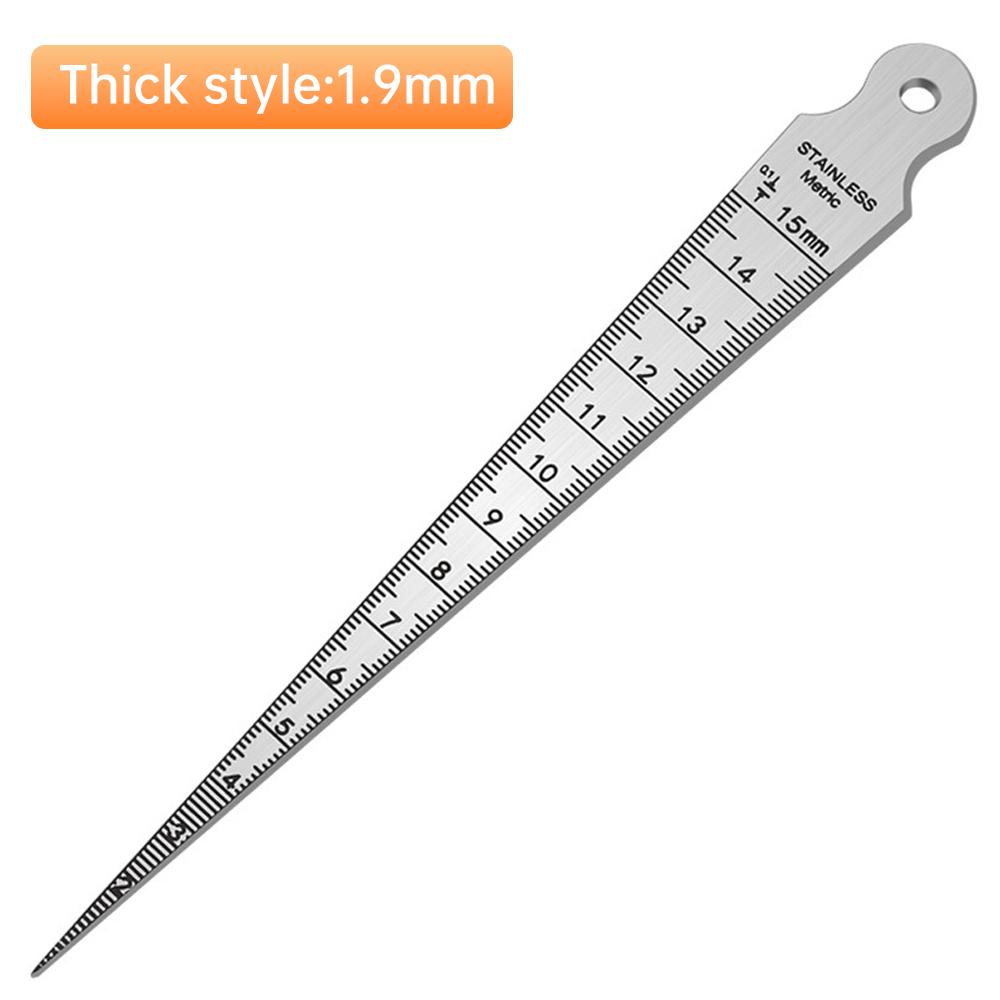 Taper Gauge Feeler 1-15mm Stainless Steel Gap Hole Measuring Tool Thickness Gauge Measuring Probes Aperture Measurement Tool