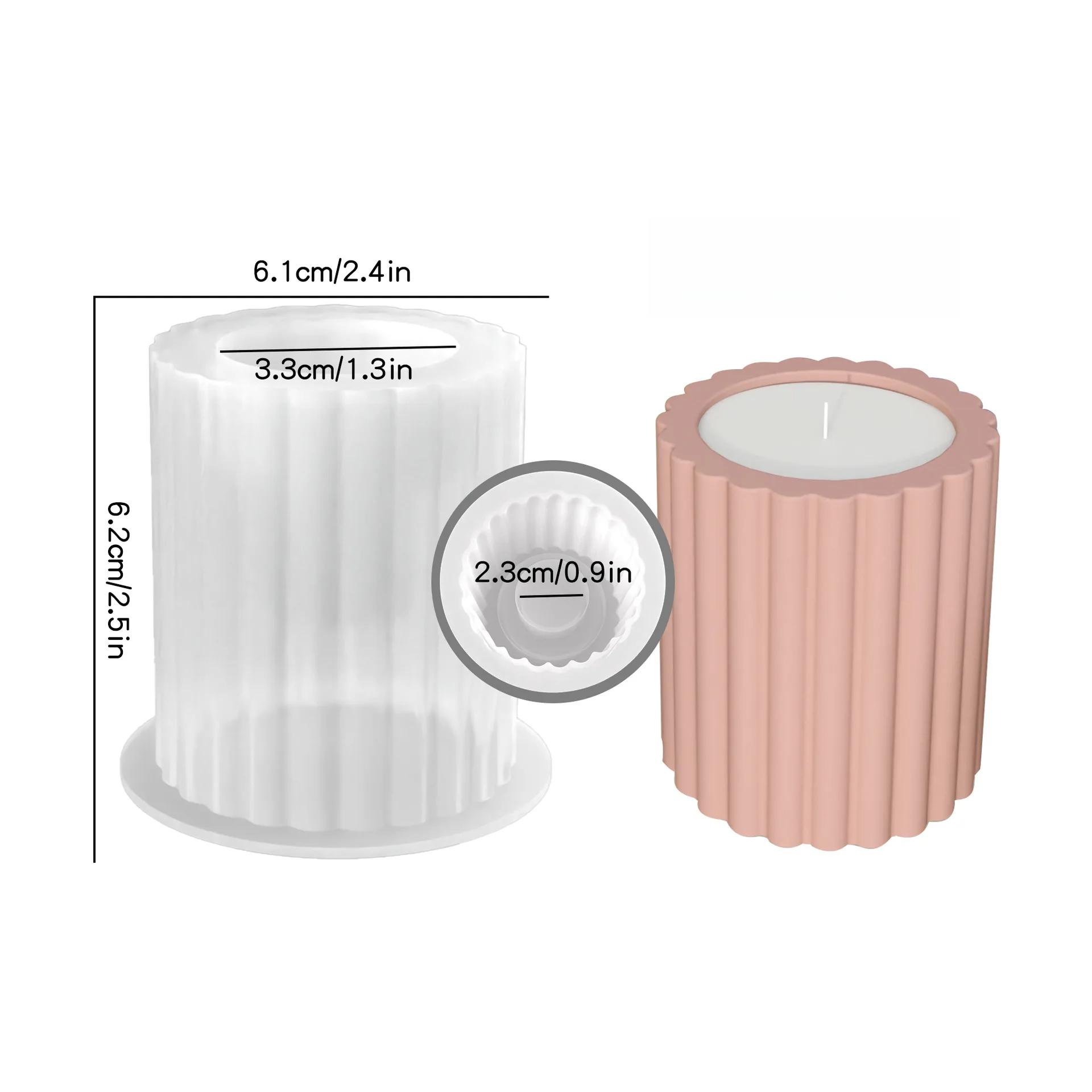 

Цилиндрическая гипсовая форма для подсвечника Форма для ароматерапии из гипса и силикона Форма для бетона