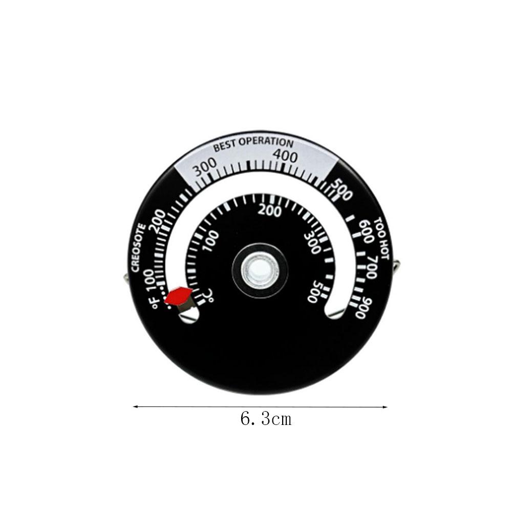 Hot Thermometer Magnetic Wood Stove Heater Fireplace Fan Mental Thermometer with Sensitivity Probe Household Barbecue Oven Tool