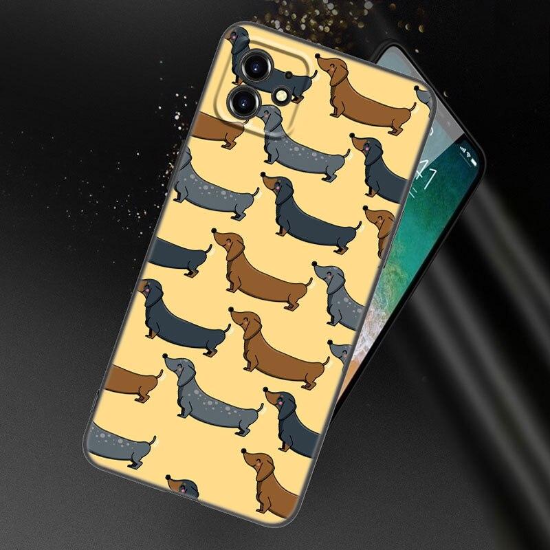 

Чехол для телефона «Dachshund Dog Love» для Apple iPhone 13 12 Mini 11 Pro XS Max XR X 8 7 6S 6 Plus SE 2022 2020 5S 5, мягкий черный чехол iPhone 5 5S SE