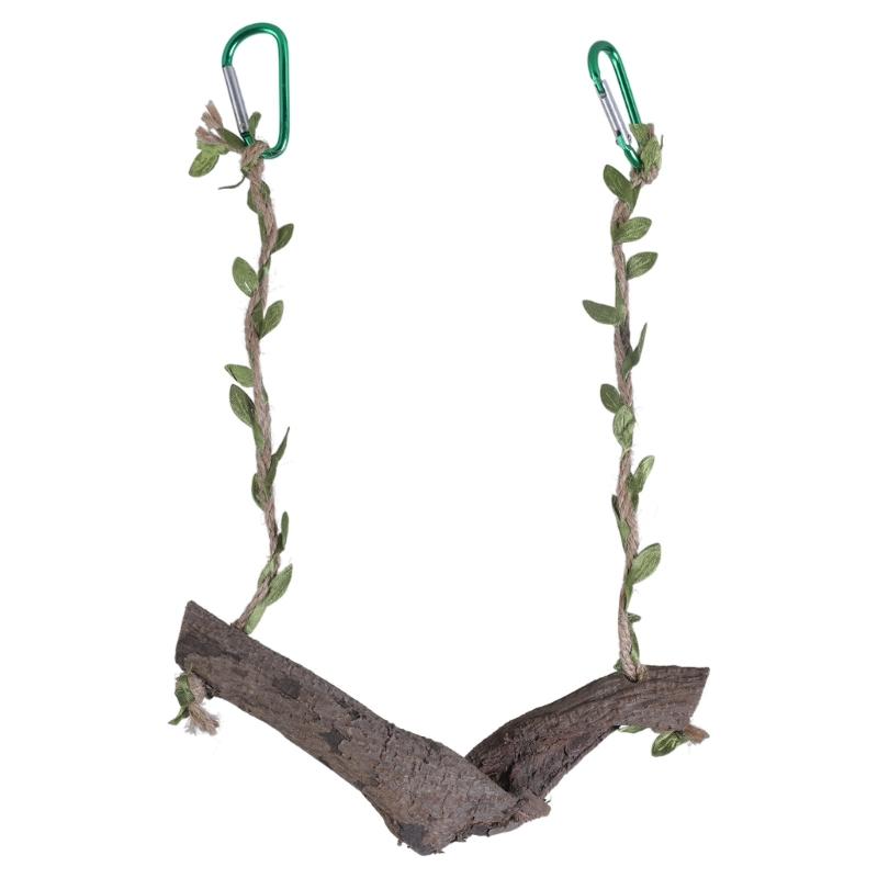 

Parrot Toy Bird Toy Parrot Swing Toy Wood Perch Training Stand Stick Holder 1