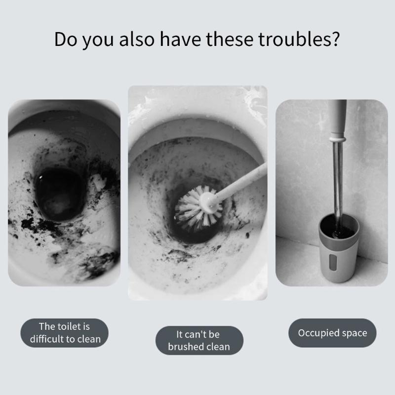 Toilet Bowl Brush Cherries Shape Ergonomic Design Safe Material Effective Cleaning