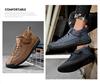 New Bestseller Plus Size Hand-stitched Microfiber Leather Men's Non-slip Mid-top Casual Shoes