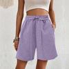 Women's Casual Wide-Leg High-Waisted Slimming Lightweight Drawstring Shorts
