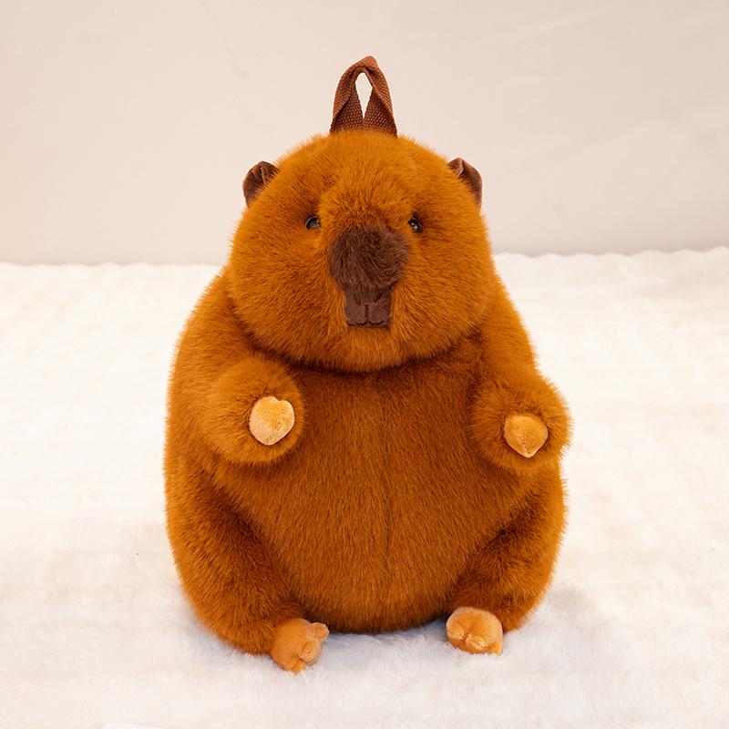 Bambola Peluche Animale Carina e Affascinante Zaino Panda Procione Lupo Orso Rana Capibara Pinguino Elefante Zaino Peluche Gentile Regalo Progettato Per