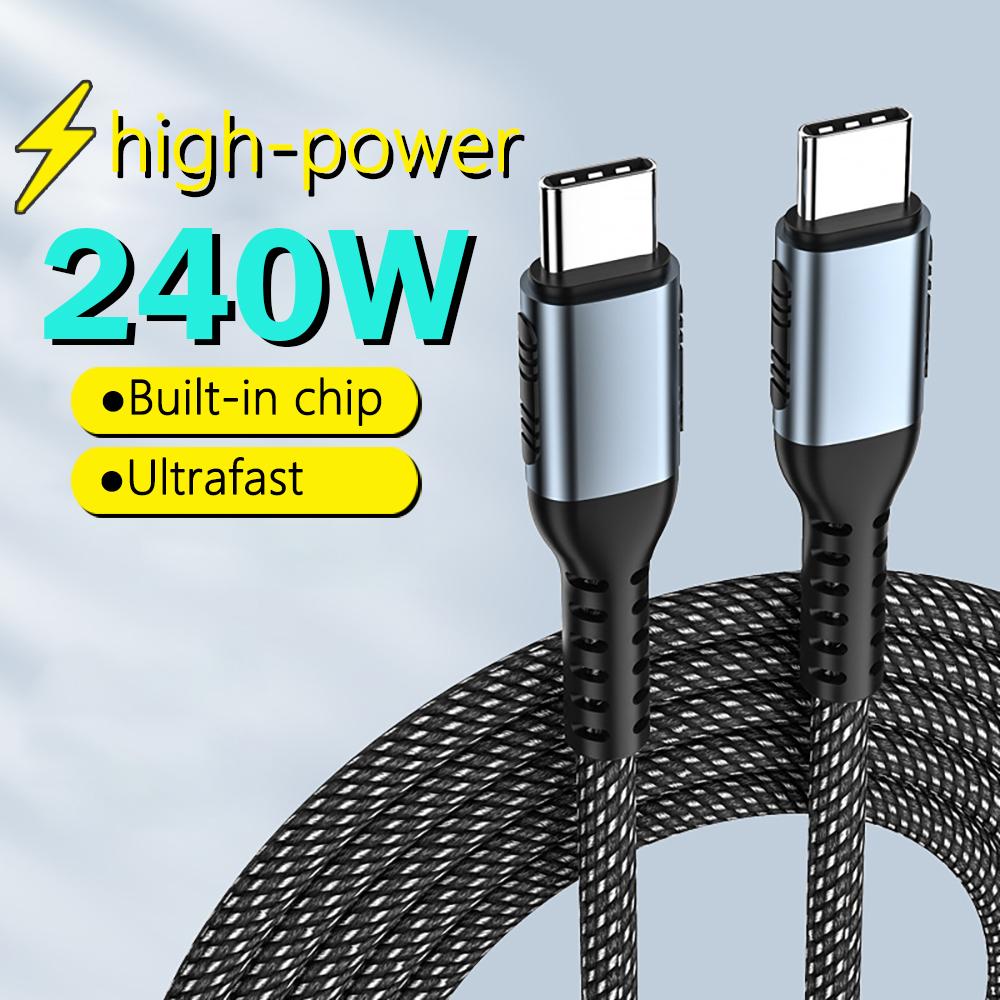 UGOURD PD240W Ultra Fast Charge Cable Type Usb C 100W type c Charger Cable for 15 MacBook Pro With E-Marker chip