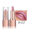 Fine Glitter Lipstick, Quicksand Gold Lipstick, Moisturizing Silky Mermaid Girl Pink, Long-lasting Waterproof, Grapefruit Orange