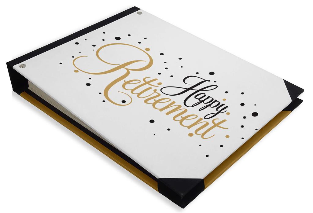 Darling Souvenir Black Blur Light Printed Hardbound Cover Personalized Guestbook For Retirement Party Guest Sign In-9 x 12