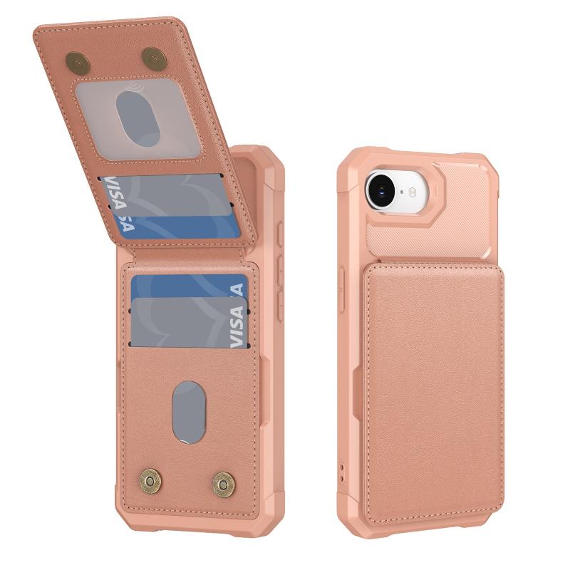 For iPhone 17e Wallet Case With Card Holder RFID Blocking Magnetic Stand Phone Bag Cover For iPhone 17E 17 e Shockproof Bumper