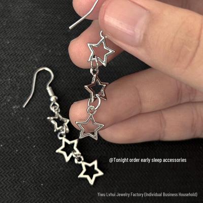Y2K Spicy Girl Harajuku Star Tassel Earrings - Sweet, Cool, Niche Fashion