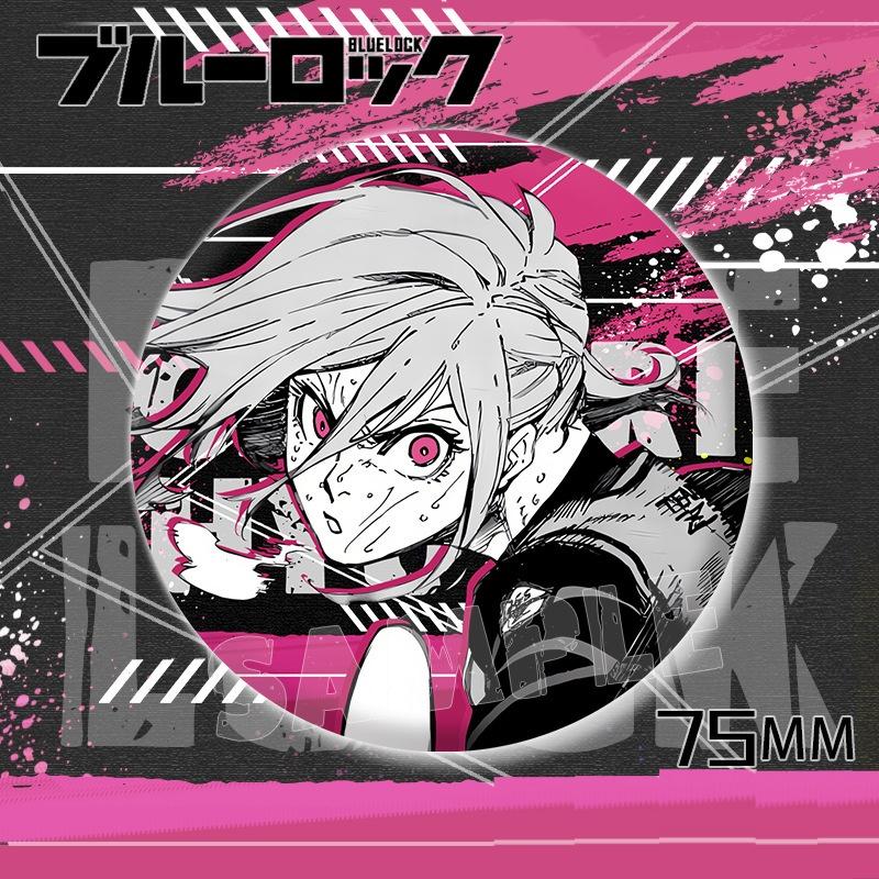 Insignă Dublă Intermitentă Blue Lock 75mm Broșă de Piept Accesorii Cosplay Bijuterii Cadouri