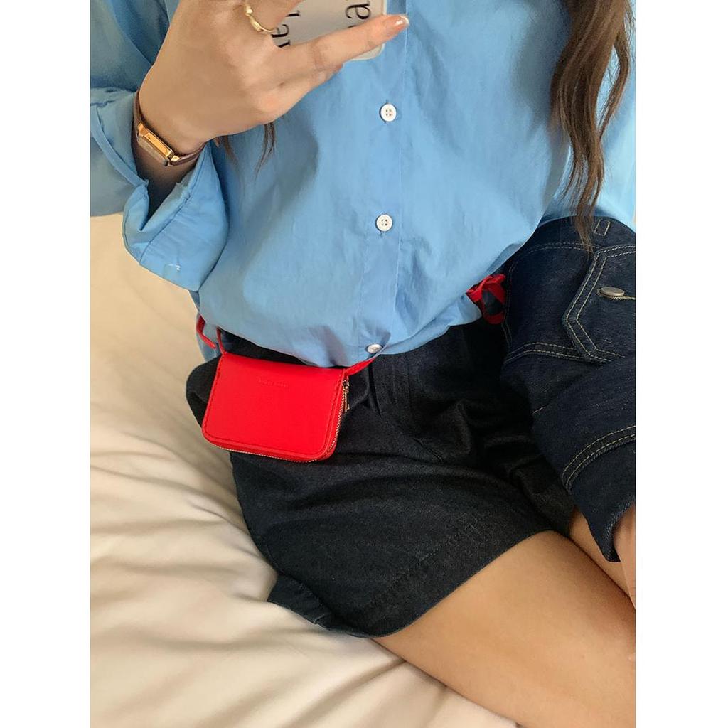 Zipper Ladies Crossbody Bag Comfortable Multi-color Small Card Bag Handbag Portable Messenger Bag Women