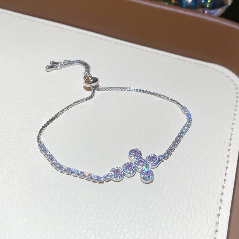 New full diamond cross bracelet ins style high-end sense light luxury temperament bracelet niche fashion versatile jewelry women