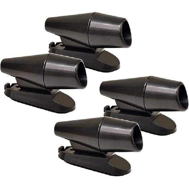 8Pcs Deer Whistles For Vehicles Wind Activated Black