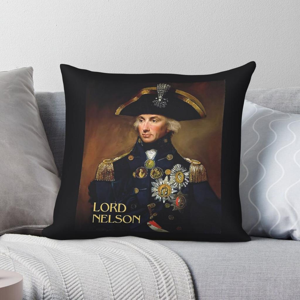 Lord Nelson Admiral Pillowcase Polyester Linen Velvet Pattern Zip Decor Pillow Case Sofa Seater Cushion Cover