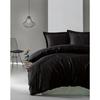 Bedding Set - 1 Duvet Cover 220 X 240 Cm + 2 Pillowcases 60 X 60 Cm - Sateen 100% Cotton - Black
